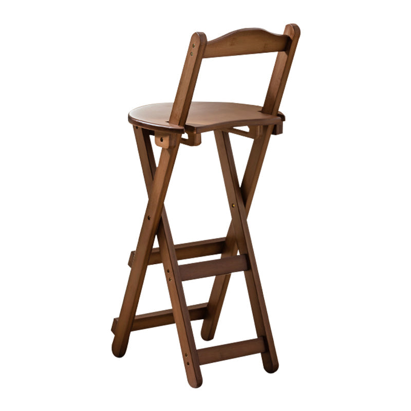 Folding Wood Counter-height Stool Round Low Back Modern Arm Less Stool Tan Clearhalo 'Bar Furniture' 'Bar Stools' 'bar_stools' 'furn' 'furn_bar_stools' 'furniture_bar_stools' 'Kitchen & Dining Furniture' 'kitchen&dining_furn' 'kitchen' 'kitchen_furn' Furniture' 4186342