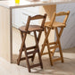 Folding Wood Counter-height Stool Round Low Back Modern Arm Less Stool Clearhalo 'Bar Furniture' 'Bar Stools' 'bar_stools' 'furn' 'furn_bar_stools' 'furniture_bar_stools' 'Kitchen & Dining Furniture' 'kitchen&dining_furn' 'kitchen' 'kitchen_furn' Furniture' 4186343