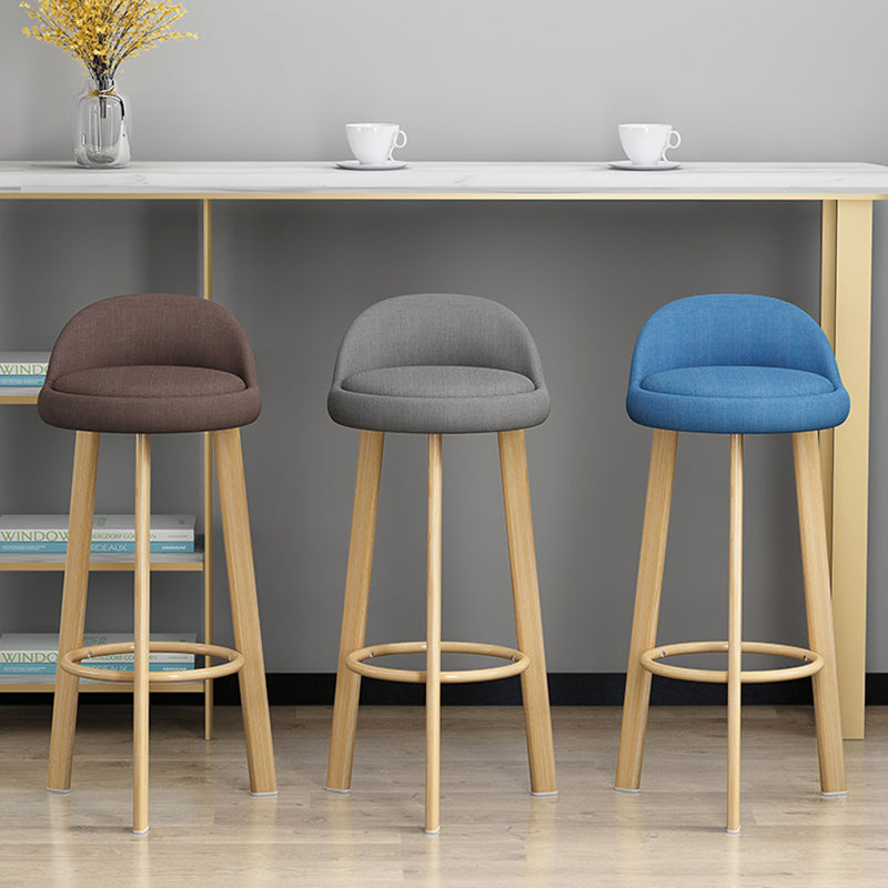 Modern Armless Counter Stool Steel Household Bar Stool with Cushion Clearhalo 'Bar Furniture' 'Bar Stools' 'bar_stools' 'furn' 'furn_bar_stools' 'furniture_bar_stools' 'Kitchen & Dining Furniture' 'kitchen&dining_furn' 'kitchen' 'kitchen_furn' Furniture' 4186358