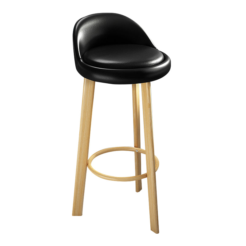 Modern Armless Counter Stool Steel Household Bar Stool with Cushion Black Natural Clearhalo 'Bar Furniture' 'Bar Stools' 'bar_stools' 'furn' 'furn_bar_stools' 'furniture_bar_stools' 'Kitchen & Dining Furniture' 'kitchen&dining_furn' 'kitchen' 'kitchen_furn' Furniture' 4186359