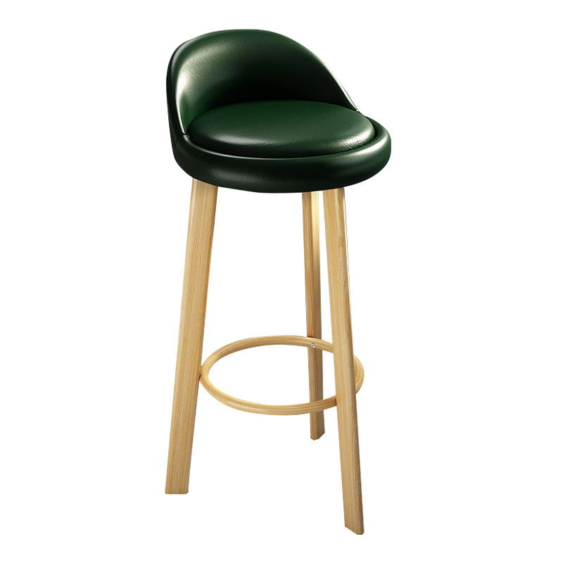 Modern Armless Counter Stool Steel Household Bar Stool with Cushion Blackish Green Natural Clearhalo 'Bar Furniture' 'Bar Stools' 'bar_stools' 'furn' 'furn_bar_stools' 'furniture_bar_stools' 'Kitchen & Dining Furniture' 'kitchen&dining_furn' 'kitchen' 'kitchen_furn' Furniture' 4186364