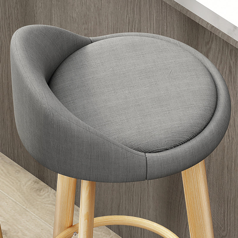 Modern Armless Counter Stool Steel Household Bar Stool with Cushion Clearhalo 'Bar Furniture' 'Bar Stools' 'bar_stools' 'furn' 'furn_bar_stools' 'furniture_bar_stools' 'Kitchen & Dining Furniture' 'kitchen&dining_furn' 'kitchen' 'kitchen_furn' Furniture' 4186373