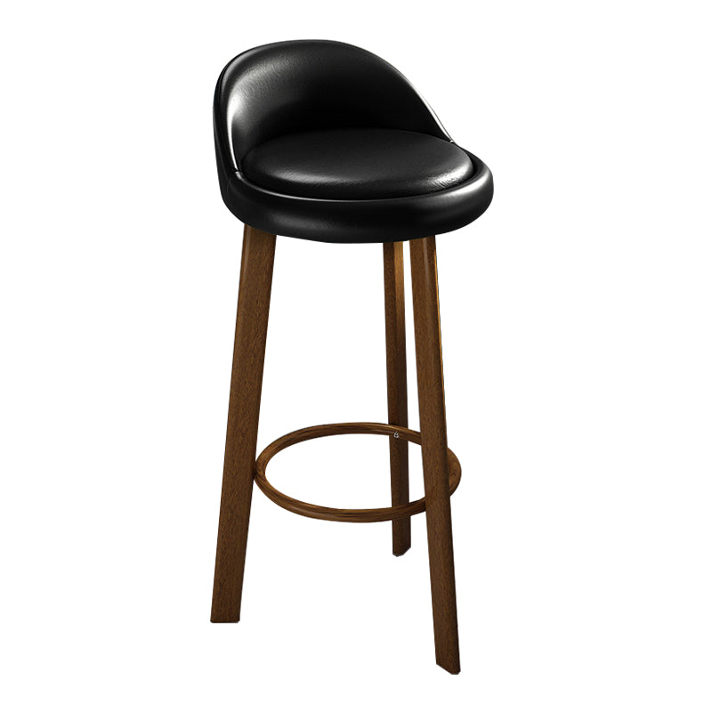 Modern Armless Counter Stool Steel Household Bar Stool with Cushion Black Brown Clearhalo 'Bar Furniture' 'Bar Stools' 'bar_stools' 'furn' 'furn_bar_stools' 'furniture_bar_stools' 'Kitchen & Dining Furniture' 'kitchen&dining_furn' 'kitchen' 'kitchen_furn' Furniture' 4186375