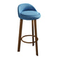 Modern Armless Counter Stool Steel Household Bar Stool with Cushion Blue Brown Clearhalo 'Bar Furniture' 'Bar Stools' 'bar_stools' 'furn' 'furn_bar_stools' 'furniture_bar_stools' 'Kitchen & Dining Furniture' 'kitchen&dining_furn' 'kitchen' 'kitchen_furn' Furniture' 4186379