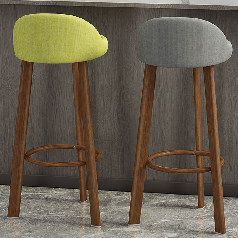 Modern Armless Counter Stool Steel Household Bar Stool with Cushion Clearhalo 'Bar Furniture' 'Bar Stools' 'bar_stools' 'furn' 'furn_bar_stools' 'furniture_bar_stools' 'Kitchen & Dining Furniture' 'kitchen&dining_furn' 'kitchen' 'kitchen_furn' Furniture' 4186380