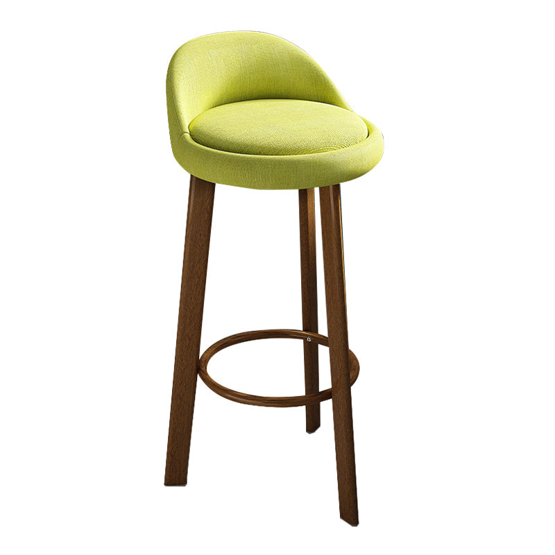 Modern Armless Counter Stool Steel Household Bar Stool with Cushion Green Brown Clearhalo 'Bar Furniture' 'Bar Stools' 'bar_stools' 'furn' 'furn_bar_stools' 'furniture_bar_stools' 'Kitchen & Dining Furniture' 'kitchen&dining_furn' 'kitchen' 'kitchen_furn' Furniture' 4186382