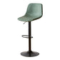 Modern Leather Bar Stool Footrest Bucket Adjustable Indoor Counter Stool Green Clearhalo 'Bar Furniture' 'Bar Stools' 'bar_stools' 'furn' 'furn_bar_stools' 'furniture_bar_stools' 'Kitchen & Dining Furniture' 'kitchen&dining_furn' 'kitchen' 'kitchen_furn' Furniture' 4186390
