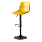 Modern Leather Bar Stool Footrest Bucket Adjustable Indoor Counter Stool Yellow Clearhalo 'Bar Furniture' 'Bar Stools' 'bar_stools' 'furn' 'furn_bar_stools' 'furniture_bar_stools' 'Kitchen & Dining Furniture' 'kitchen&dining_furn' 'kitchen' 'kitchen_furn' Furniture' 4186401
