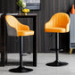 Modern Rotatable Armless Counter Stool Iron Household Bar Stool with Leather Cushion Clearhalo 'Bar Furniture' 'Bar Stools' 'bar_stools' 'furn' 'furn_bar_stools' 'furniture_bar_stools' 'Kitchen & Dining Furniture' 'kitchen&dining_furn' 'kitchen' 'kitchen_furn' Furniture' 4186407