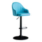 Modern Rotatable Armless Counter Stool Iron Household Bar Stool with Leather Cushion Blue Black 1 Piece Clearhalo 'Bar Furniture' 'Bar Stools' 'bar_stools' 'furn' 'furn_bar_stools' 'furniture_bar_stools' 'Kitchen & Dining Furniture' 'kitchen&dining_furn' 'kitchen' 'kitchen_furn' Furniture' 4186409
