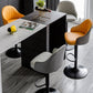 Modern Rotatable Armless Counter Stool Iron Household Bar Stool with Leather Cushion Clearhalo 'Bar Furniture' 'Bar Stools' 'bar_stools' 'furn' 'furn_bar_stools' 'furniture_bar_stools' 'Kitchen & Dining Furniture' 'kitchen&dining_furn' 'kitchen' 'kitchen_furn' Furniture' 4186413