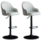 Modern Rotatable Armless Counter Stool Iron Household Bar Stool with Leather Cushion Grey Black 2 Piece Set Clearhalo 'Bar Furniture' 'Bar Stools' 'bar_stools' 'furn' 'furn_bar_stools' 'furniture_bar_stools' 'Kitchen & Dining Furniture' 'kitchen&dining_furn' 'kitchen' 'kitchen_furn' Furniture' 4186446