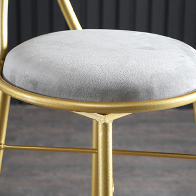 Upholstered Armless Glossy Bar Stools With Cushion And Metal Legs Clearhalo 'Bar Furniture' 'Bar Stools' 'bar_stools' 'furn' 'furn_bar_stools' 'furniture_bar_stools' 'Kitchen & Dining Furniture' 'kitchen&dining_furn' 'kitchen' 'kitchen_furn' Furniture' 4186475