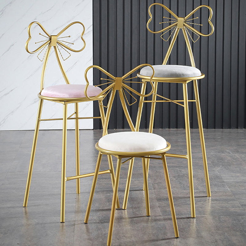 Upholstered Armless Glossy Bar Stools With Cushion And Metal Legs Clearhalo 'Bar Furniture' 'Bar Stools' 'bar_stools' 'furn' 'furn_bar_stools' 'furniture_bar_stools' 'Kitchen & Dining Furniture' 'kitchen&dining_furn' 'kitchen' 'kitchen_furn' Furniture' 4186479