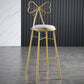 Upholstered Armless Glossy Bar Stools With Cushion And Metal Legs Clearhalo 'Bar Furniture' 'Bar Stools' 'bar_stools' 'furn' 'furn_bar_stools' 'furniture_bar_stools' 'Kitchen & Dining Furniture' 'kitchen&dining_furn' 'kitchen' 'kitchen_furn' Furniture' 4186482