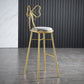 Upholstered Armless Glossy Bar Stools With Cushion And Metal Legs Clearhalo 'Bar Furniture' 'Bar Stools' 'bar_stools' 'furn' 'furn_bar_stools' 'furniture_bar_stools' 'Kitchen & Dining Furniture' 'kitchen&dining_furn' 'kitchen' 'kitchen_furn' Furniture' 4186483