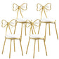 Upholstered Armless Glossy Bar Stools With Cushion And Metal Legs White 4 Piece Set Short Stool(18"H) Clearhalo 'Bar Furniture' 'Bar Stools' 'bar_stools' 'furn' 'furn_bar_stools' 'furniture_bar_stools' 'Kitchen & Dining Furniture' 'kitchen&dining_furn' 'kitchen' 'kitchen_furn' Furniture' 4186509