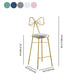 Upholstered Armless Glossy Bar Stools With Cushion And Metal Legs Clearhalo 'Bar Furniture' 'Bar Stools' 'bar_stools' 'furn' 'furn_bar_stools' 'furniture_bar_stools' 'Kitchen & Dining Furniture' 'kitchen&dining_furn' 'kitchen' 'kitchen_furn' Furniture' 4186518