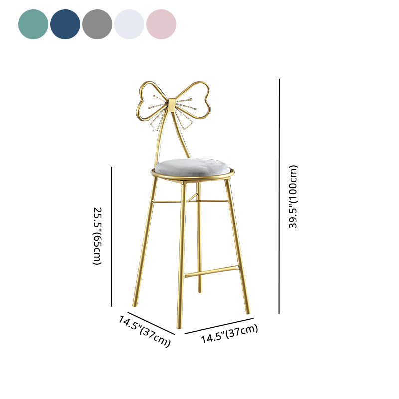 Upholstered Armless Glossy Bar Stools With Cushion And Metal Legs Clearhalo 'Bar Furniture' 'Bar Stools' 'bar_stools' 'furn' 'furn_bar_stools' 'furniture_bar_stools' 'Kitchen & Dining Furniture' 'kitchen&dining_furn' 'kitchen' 'kitchen_furn' Furniture' 4186518