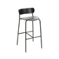 Black Metal Barstool Industrial Indoor Tall Stool with Wood Seat, 1 Piece Black Clearhalo 'Bar Furniture' 'Bar Stools' 'bar_stools' 'furn' 'furn_bar_stools' 'furniture_bar_stools' 'Kitchen & Dining Furniture' 'kitchen&dining_furn' 'kitchen' 'kitchen_furn' Furniture' 4186521