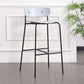 Black Metal Barstool Industrial Indoor Tall Stool with Wood Seat, 1 Piece Light Gray Clearhalo 'Bar Furniture' 'Bar Stools' 'bar_stools' 'furn' 'furn_bar_stools' 'furniture_bar_stools' 'Kitchen & Dining Furniture' 'kitchen&dining_furn' 'kitchen' 'kitchen_furn' Furniture' 4186528