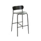 Black Metal Barstool Industrial Indoor Tall Stool with Wood Seat, 1 Piece Clearhalo 'Bar Furniture' 'Bar Stools' 'bar_stools' 'furn' 'furn_bar_stools' 'furniture_bar_stools' 'Kitchen & Dining Furniture' 'kitchen&dining_furn' 'kitchen' 'kitchen_furn' Furniture' 4186529