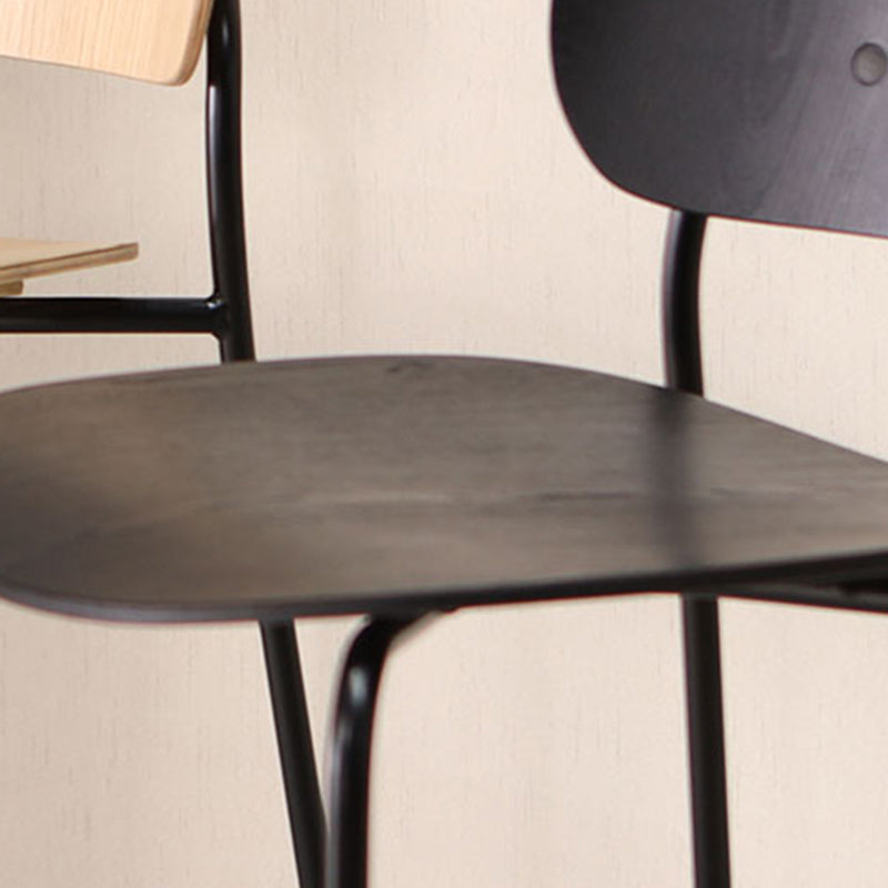 Black Metal Barstool Industrial Indoor Tall Stool with Wood Seat, 1 Piece Clearhalo 'Bar Furniture' 'Bar Stools' 'bar_stools' 'furn' 'furn_bar_stools' 'furniture_bar_stools' 'Kitchen & Dining Furniture' 'kitchen&dining_furn' 'kitchen' 'kitchen_furn' Furniture' 4186532