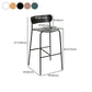 Black Metal Barstool Industrial Indoor Tall Stool with Wood Seat, 1 Piece Clearhalo 'Bar Furniture' 'Bar Stools' 'bar_stools' 'furn' 'furn_bar_stools' 'furniture_bar_stools' 'Kitchen & Dining Furniture' 'kitchen&dining_furn' 'kitchen' 'kitchen_furn' Furniture' 4186541