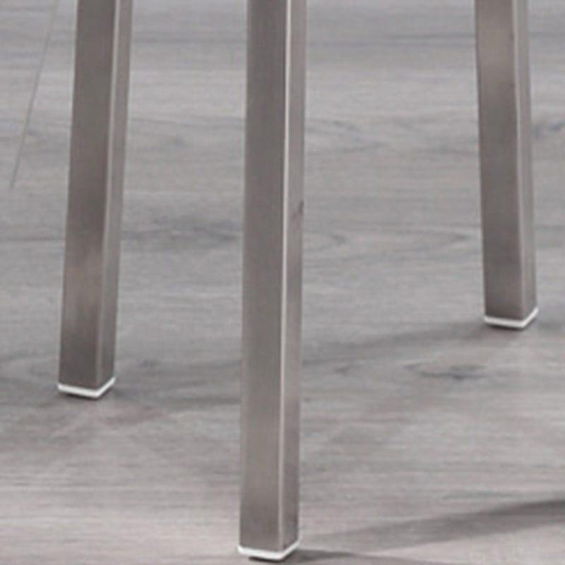 Silver Industrial 29.5" H Barstool Glossy Stainless Steel Brushed Tall Stool 1 Piece Clearhalo 'Bar Furniture' 'Bar Stools' 'bar_stools' 'furn' 'furn_bar_stools' 'furniture_bar_stools' 'Kitchen & Dining Furniture' 'kitchen&dining_furn' 'kitchen' 'kitchen_furn' Furniture' 4186551