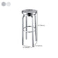 Silver Industrial 29.5" H Barstool Glossy Stainless Steel Brushed Tall Stool 1 Piece Clearhalo 'Bar Furniture' 'Bar Stools' 'bar_stools' 'furn' 'furn_bar_stools' 'furniture_bar_stools' 'Kitchen & Dining Furniture' 'kitchen&dining_furn' 'kitchen' 'kitchen_furn' Furniture' 4186557