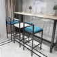 Black Iron Low Back Barstool Industrial Restaurant Tall Stool with Square Seat Clearhalo 'Bar Furniture' 'Bar Stools' 'bar_stools' 'furn' 'furn_bar_stools' 'furniture_bar_stools' 'Kitchen & Dining Furniture' 'kitchen&dining_furn' 'kitchen' 'kitchen_furn' Furniture' 4186606