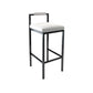 Black Iron Low Back Barstool Industrial Restaurant Tall Stool with Square Seat Clearhalo 'Bar Furniture' 'Bar Stools' 'bar_stools' 'furn' 'furn_bar_stools' 'furniture_bar_stools' 'Kitchen & Dining Furniture' 'kitchen&dining_furn' 'kitchen' 'kitchen_furn' Furniture' 4186611