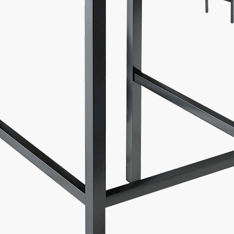 Black Iron Low Back Barstool Industrial Restaurant Tall Stool with Square Seat Clearhalo 'Bar Furniture' 'Bar Stools' 'bar_stools' 'furn' 'furn_bar_stools' 'furniture_bar_stools' 'Kitchen & Dining Furniture' 'kitchen&dining_furn' 'kitchen' 'kitchen_furn' Furniture' 4186615
