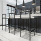 Black Iron Low Back Barstool Industrial Restaurant Tall Stool with Square Seat Clearhalo 'Bar Furniture' 'Bar Stools' 'bar_stools' 'furn' 'furn_bar_stools' 'furniture_bar_stools' 'Kitchen & Dining Furniture' 'kitchen&dining_furn' 'kitchen' 'kitchen_furn' Furniture' 4186620