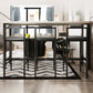Black Iron Low Back Barstool Industrial Restaurant Tall Stool with Square Seat Clearhalo 'Bar Furniture' 'Bar Stools' 'bar_stools' 'furn' 'furn_bar_stools' 'furniture_bar_stools' 'Kitchen & Dining Furniture' 'kitchen&dining_furn' 'kitchen' 'kitchen_furn' Furniture' 4186623
