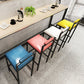 Black Iron Low Back Barstool Industrial Restaurant Tall Stool with Square Seat Clearhalo 'Bar Furniture' 'Bar Stools' 'bar_stools' 'furn' 'furn_bar_stools' 'furniture_bar_stools' 'Kitchen & Dining Furniture' 'kitchen&dining_furn' 'kitchen' 'kitchen_furn' Furniture' 4186626