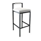 Black Iron Low Back Barstool Industrial Restaurant Tall Stool with Square Seat White 1 Piece Clearhalo 'Bar Furniture' 'Bar Stools' 'bar_stools' 'furn' 'furn_bar_stools' 'furniture_bar_stools' 'Kitchen & Dining Furniture' 'kitchen&dining_furn' 'kitchen' 'kitchen_furn' Furniture' 4186628