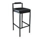 Black Iron Low Back Barstool Industrial Restaurant Tall Stool with Square Seat Black 1 Piece Clearhalo 'Bar Furniture' 'Bar Stools' 'bar_stools' 'furn' 'furn_bar_stools' 'furniture_bar_stools' 'Kitchen & Dining Furniture' 'kitchen&dining_furn' 'kitchen' 'kitchen_furn' Furniture' 4186636