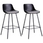 Industrial White Upholstered Barstool Black Indoor Tall Stool with Bucket Seat 2 Piece Set Clearhalo 'Bar Furniture' 'Bar Stools' 'bar_stools' 'furn' 'furn_bar_stools' 'furniture_bar_stools' 'Kitchen & Dining Furniture' 'kitchen&dining_furn' 'kitchen' 'kitchen_furn' Furniture' 4186645