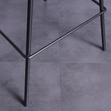 Industrial White Upholstered Barstool Black Indoor Tall Stool with Bucket Seat Clearhalo 'Bar Furniture' 'Bar Stools' 'bar_stools' 'furn' 'furn_bar_stools' 'furniture_bar_stools' 'Kitchen & Dining Furniture' 'kitchen&dining_furn' 'kitchen' 'kitchen_furn' Furniture' 4186653