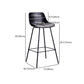 Industrial White Upholstered Barstool Black Indoor Tall Stool with Bucket Seat Clearhalo 'Bar Furniture' 'Bar Stools' 'bar_stools' 'furn' 'furn_bar_stools' 'furniture_bar_stools' 'Kitchen & Dining Furniture' 'kitchen&dining_furn' 'kitchen' 'kitchen_furn' Furniture' 4186658