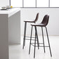 Industrial Low Back Barstool Distressed Leather Quilted Tall Stool Set of 2 Clearhalo 'Bar Furniture' 'Bar Stools' 'bar_stools' 'furn' 'furn_bar_stools' 'furniture_bar_stools' 'Kitchen & Dining Furniture' 'kitchen&dining_furn' 'kitchen' 'kitchen_furn' Furniture' 4186660