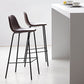 Industrial Low Back Barstool Distressed Leather Quilted Tall Stool Set of 2 Clearhalo 'Bar Furniture' 'Bar Stools' 'bar_stools' 'furn' 'furn_bar_stools' 'furniture_bar_stools' 'Kitchen & Dining Furniture' 'kitchen&dining_furn' 'kitchen' 'kitchen_furn' Furniture' 4186663