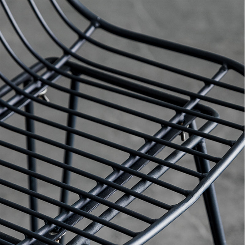 Industrial Iron Simple Barstool 26" H Indoor Tall Stool with Rectangle Seat Clearhalo 'Bar Furniture' 'Bar Stools' 'bar_stools' 'furn' 'furn_bar_stools' 'furniture_bar_stools' 'Kitchen & Dining Furniture' 'kitchen&dining_furn' 'kitchen' 'kitchen_furn' Furniture' 4186688