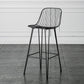 Industrial Iron Simple Barstool 26" H Indoor Tall Stool with Rectangle Seat Metal Black 1 Piece Clearhalo 'Bar Furniture' 'Bar Stools' 'bar_stools' 'furn' 'furn_bar_stools' 'furniture_bar_stools' 'Kitchen & Dining Furniture' 'kitchen&dining_furn' 'kitchen' 'kitchen_furn' Furniture' 4186700