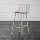 Industrial Iron Simple Barstool 26" H Indoor Tall Stool with Rectangle Seat Metal Light Gray 1 Piece Clearhalo 'Bar Furniture' 'Bar Stools' 'bar_stools' 'furn' 'furn_bar_stools' 'furniture_bar_stools' 'Kitchen & Dining Furniture' 'kitchen&dining_furn' 'kitchen' 'kitchen_furn' Furniture' 4186709