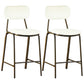 Quilted Rectangle Distressed Leather Barstool Industrial Indoor Tall Stool White 2 Piece Set Clearhalo 'Bar Furniture' 'Bar Stools' 'bar_stools' 'furn' 'furn_bar_stools' 'furniture_bar_stools' 'Kitchen & Dining Furniture' 'kitchen&dining_furn' 'kitchen' 'kitchen_furn' Furniture' 4186724