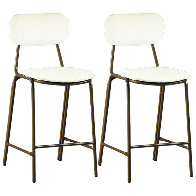 Quilted Rectangle Distressed Leather Barstool Industrial Indoor Tall Stool White 2 Piece Set Clearhalo 'Bar Furniture' 'Bar Stools' 'bar_stools' 'furn' 'furn_bar_stools' 'furniture_bar_stools' 'Kitchen & Dining Furniture' 'kitchen&dining_furn' 'kitchen' 'kitchen_furn' Furniture' 4186724