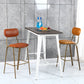 Quilted Rectangle Distressed Leather Barstool Industrial Indoor Tall Stool Clearhalo 'Bar Furniture' 'Bar Stools' 'bar_stools' 'furn' 'furn_bar_stools' 'furniture_bar_stools' 'Kitchen & Dining Furniture' 'kitchen&dining_furn' 'kitchen' 'kitchen_furn' Furniture' 4186725