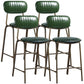 Quilted Rectangle Distressed Leather Barstool Industrial Indoor Tall Stool Green 4 Piece Set Clearhalo 'Bar Furniture' 'Bar Stools' 'bar_stools' 'furn' 'furn_bar_stools' 'furniture_bar_stools' 'Kitchen & Dining Furniture' 'kitchen&dining_furn' 'kitchen' 'kitchen_furn' Furniture' 4186732